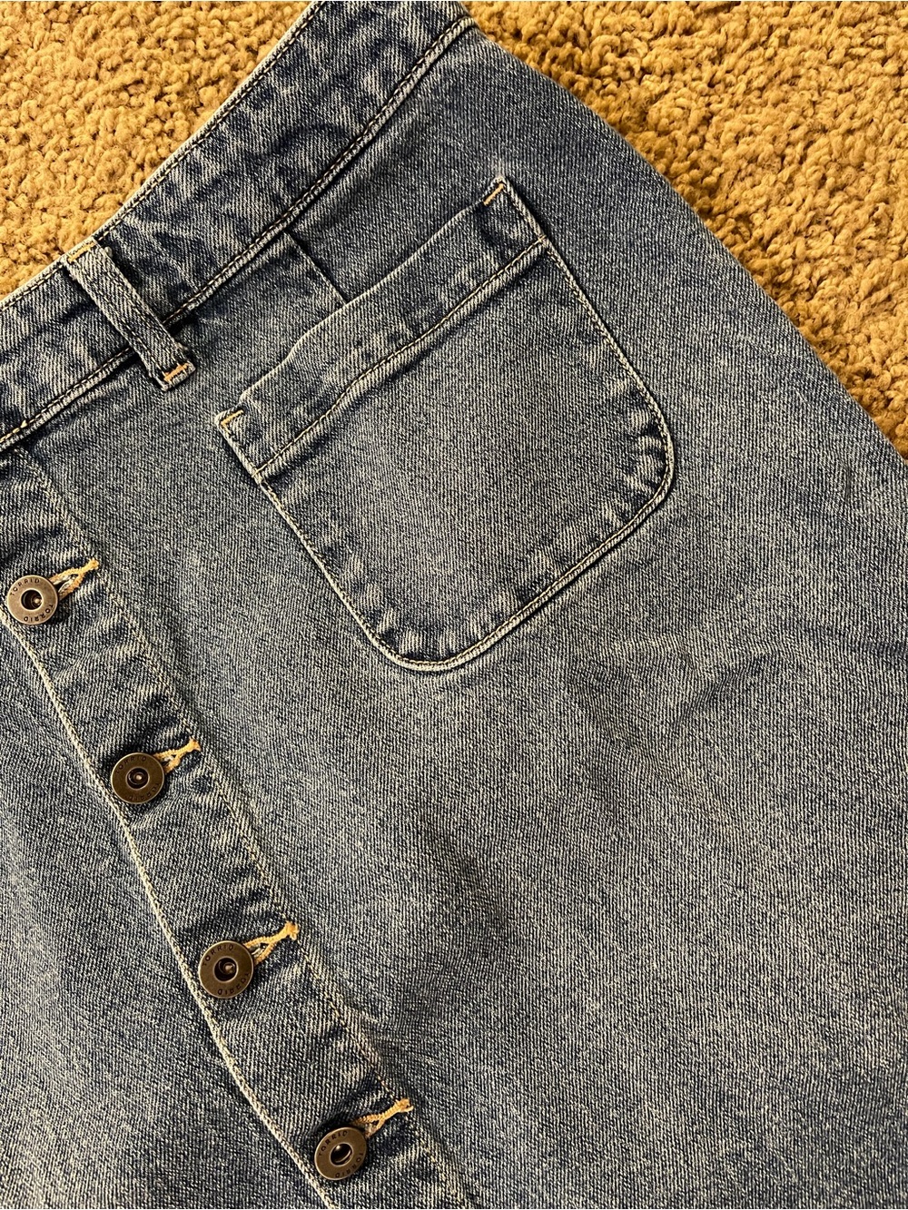 Torrid Denim in Light Blue Wash.Button Down Denim Skirt. NICE - Picture 2 of 6